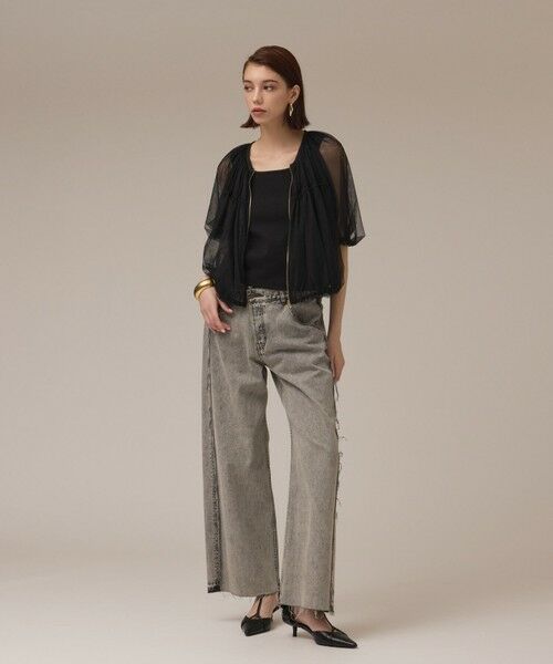 GRACE CONTINENTAL / グレースコンチネンタル ブルゾン | チュールシアーブルゾン | 詳細18