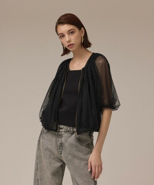 GRACE CONTINENTAL / グレースコンチネンタル ブルゾン | チュールシアーブルゾン | 詳細19