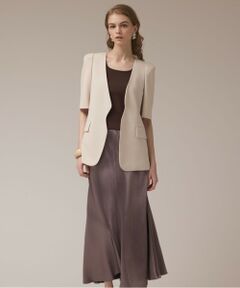 GRACE CONTINENTAL / グレースコンチネンタル ノーカラージャケット | パフスリーブジャケット