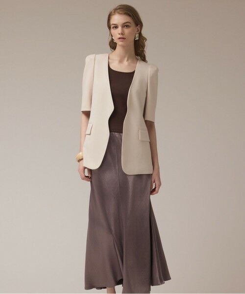 GRACE CONTINENTAL / グレースコンチネンタル ノーカラージャケット | パフスリーブジャケット(キナリ)