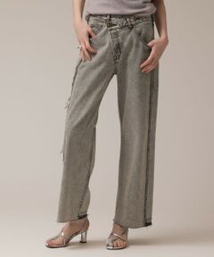 GRACE CONTINENTAL / グレースコンチネンタル デニムパンツ | リメイクストレートデニムパンツ