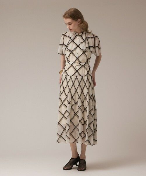 GRACE CONTINENTAL / グレースコンチネンタル ロング・マキシ丈ワンピース | チェックプリントプリーツワンピース | 詳細1