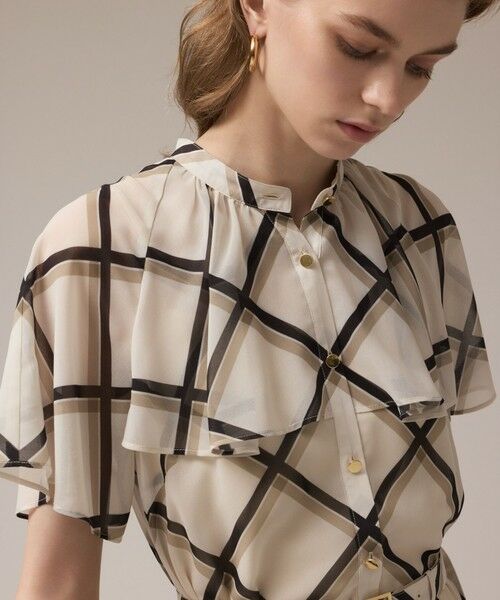 GRACE CONTINENTAL / グレースコンチネンタル ロング・マキシ丈ワンピース | チェックプリントプリーツワンピース | 詳細5