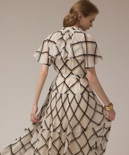 GRACE CONTINENTAL / グレースコンチネンタル ロング・マキシ丈ワンピース | チェックプリントプリーツワンピース | 詳細8