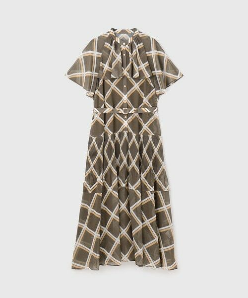 GRACE CONTINENTAL / グレースコンチネンタル ロング・マキシ丈ワンピース | チェックプリントプリーツワンピース | 詳細20