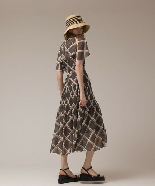 GRACE CONTINENTAL / グレースコンチネンタル ロング・マキシ丈ワンピース | チェックプリントプリーツワンピース | 詳細17