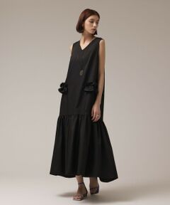 GRACE CONTINENTAL / グレースコンチネンタル ロング・マキシ丈ワンピース | サイドフリルタフタワンピース
