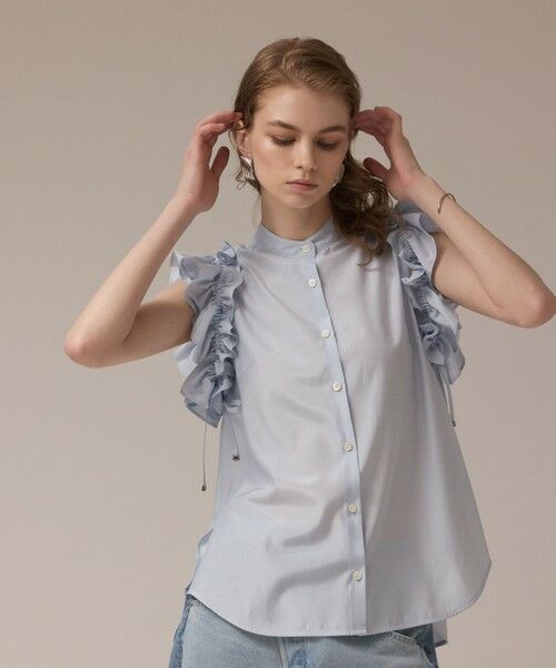 GRACE CONTINENTAL / グレースコンチネンタル シャツ・ブラウス | マルチフリルノースリーブブラウス | 詳細11