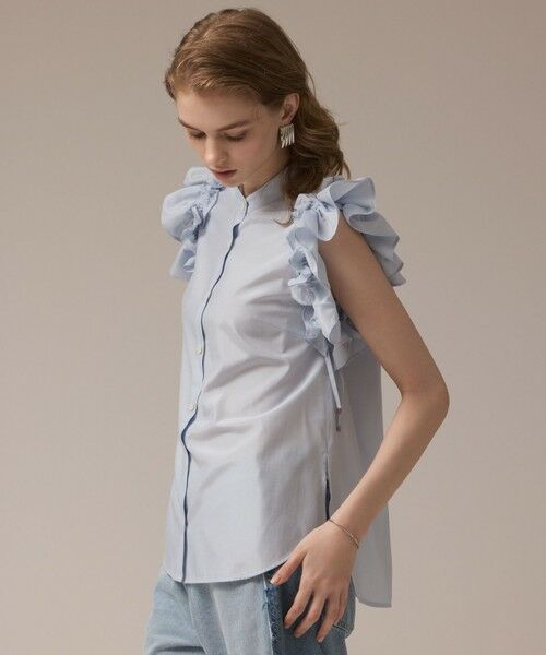 GRACE CONTINENTAL / グレースコンチネンタル シャツ・ブラウス | マルチフリルノースリーブブラウス | 詳細16