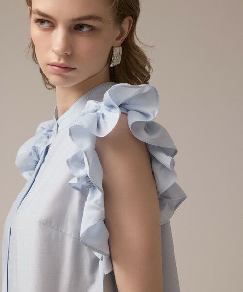 GRACE CONTINENTAL / グレースコンチネンタル シャツ・ブラウス | マルチフリルノースリーブブラウス | 詳細17