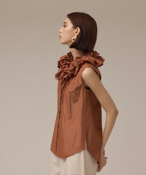 GRACE CONTINENTAL / グレースコンチネンタル シャツ・ブラウス | マルチフリルノースリーブブラウス | 詳細27