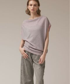 GRACE CONTINENTAL / グレースコンチネンタル カットソー | ラメドレープカットトップ