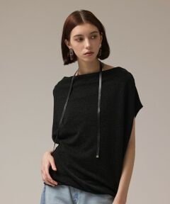 GRACE CONTINENTAL / グレースコンチネンタル カットソー | ラメドレープカットトップ