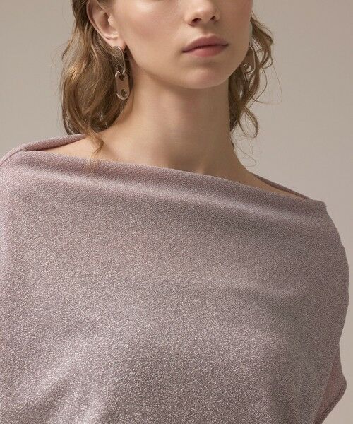 GRACE CONTINENTAL / グレースコンチネンタル カットソー | ラメドレープカットトップ | 詳細4