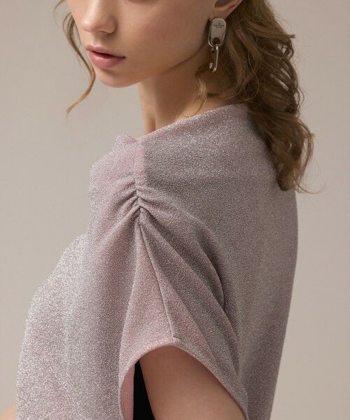 GRACE CONTINENTAL / グレースコンチネンタル カットソー | ラメドレープカットトップ | 詳細5