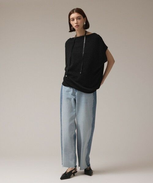 GRACE CONTINENTAL / グレースコンチネンタル カットソー | ラメドレープカットトップ | 詳細9