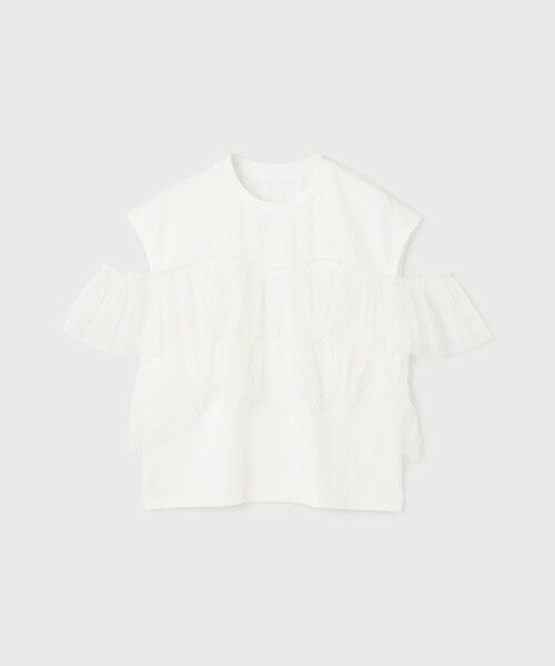 GRACE CONTINENTAL / グレースコンチネンタル カットソー | プリーツチュールカットトップ | 詳細10