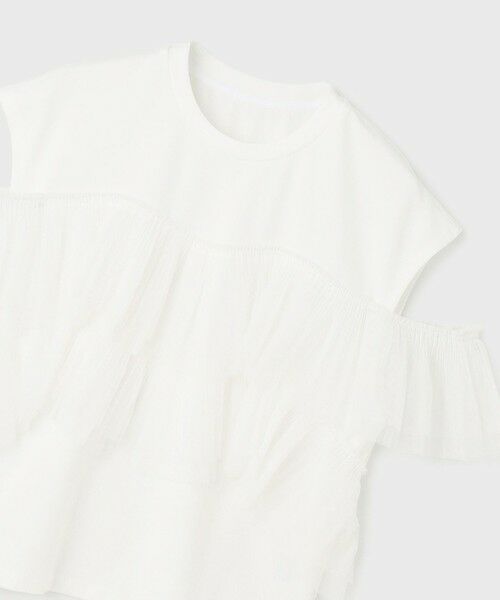 GRACE CONTINENTAL / グレースコンチネンタル カットソー | プリーツチュールカットトップ | 詳細12