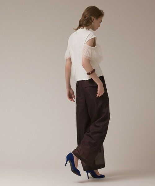 GRACE CONTINENTAL / グレースコンチネンタル カットソー | プリーツチュールカットトップ | 詳細3