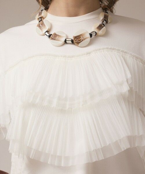 GRACE CONTINENTAL / グレースコンチネンタル カットソー | プリーツチュールカットトップ | 詳細8