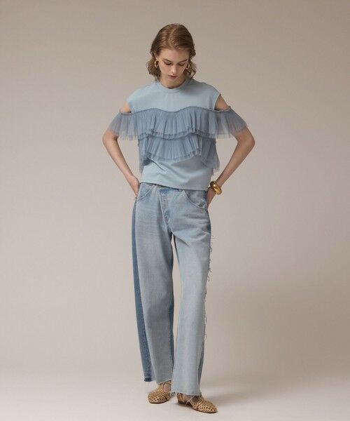 GRACE CONTINENTAL / グレースコンチネンタル カットソー | プリーツチュールカットトップ | 詳細13