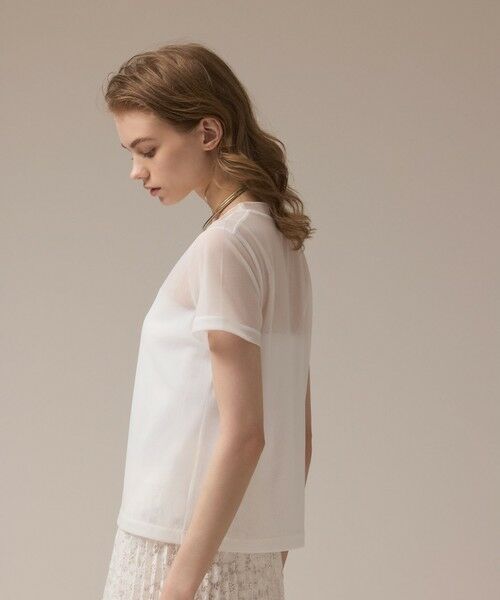 GRACE CONTINENTAL / グレースコンチネンタル カットソー | シアーカットトップ | 詳細3