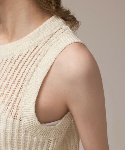 GRACE CONTINENTAL / グレースコンチネンタル カットソー | チュールフリンジニットトップ | 詳細8
