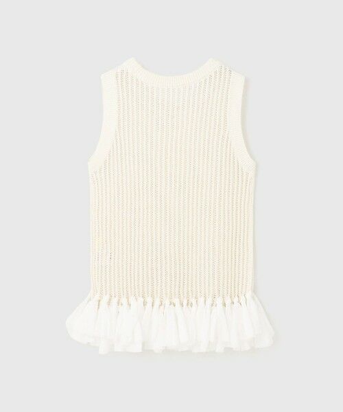 GRACE CONTINENTAL / グレースコンチネンタル カットソー | チュールフリンジニットトップ | 詳細11
