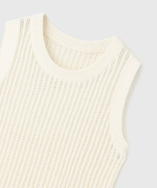 GRACE CONTINENTAL / グレースコンチネンタル カットソー | チュールフリンジニットトップ | 詳細12