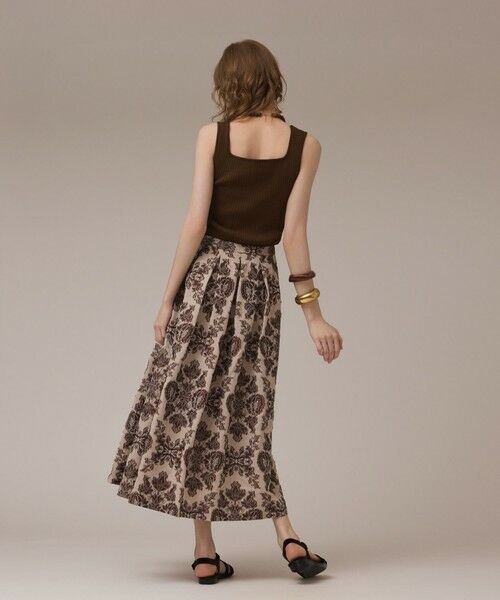 GRACE CONTINENTAL / グレースコンチネンタル ロング・マキシ丈スカート | ダマスクジャガードタックスカート | 詳細10
