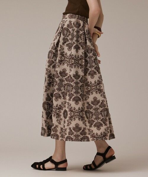 GRACE CONTINENTAL / グレースコンチネンタル ロング・マキシ丈スカート | ダマスクジャガードタックスカート | 詳細12