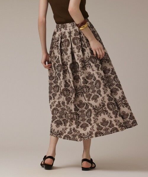 GRACE CONTINENTAL / グレースコンチネンタル ロング・マキシ丈スカート | ダマスクジャガードタックスカート | 詳細13