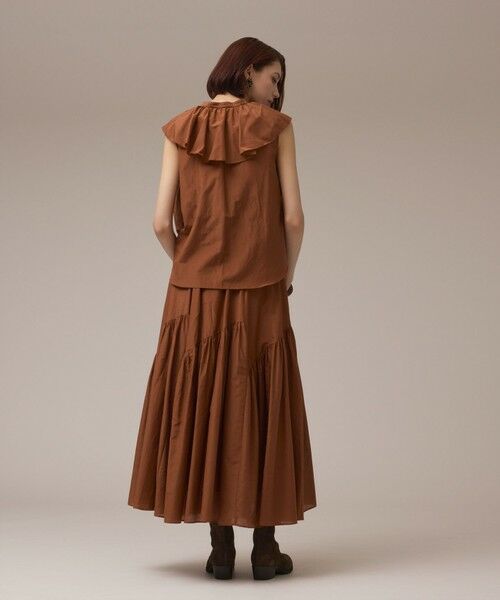 GRACE CONTINENTAL / グレースコンチネンタル ロング・マキシ丈スカート | コットンシルクティアードスカート | 詳細3