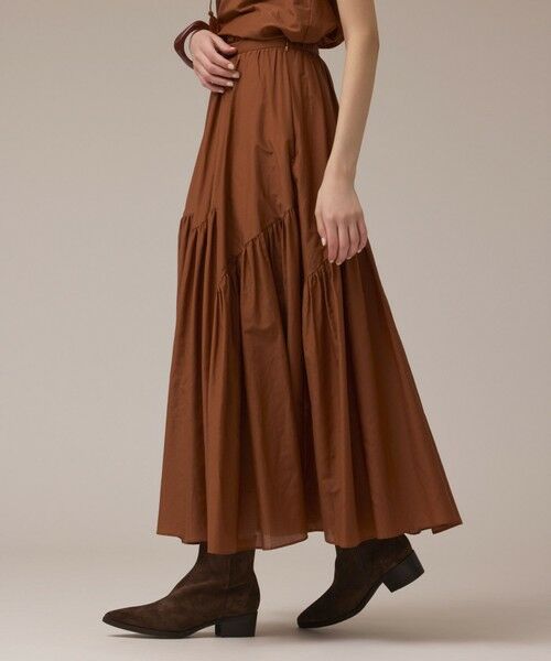 GRACE CONTINENTAL / グレースコンチネンタル ロング・マキシ丈スカート | コットンシルクティアードスカート | 詳細5