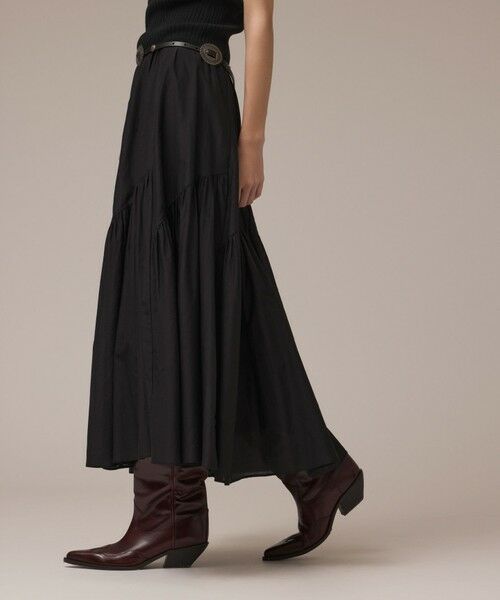 GRACE CONTINENTAL / グレースコンチネンタル ロング・マキシ丈スカート | コットンシルクティアードスカート | 詳細11