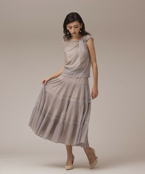 GRACE CONTINENTAL / グレースコンチネンタル ロング・マキシ丈スカート | プリーツティアードスカート | 詳細1