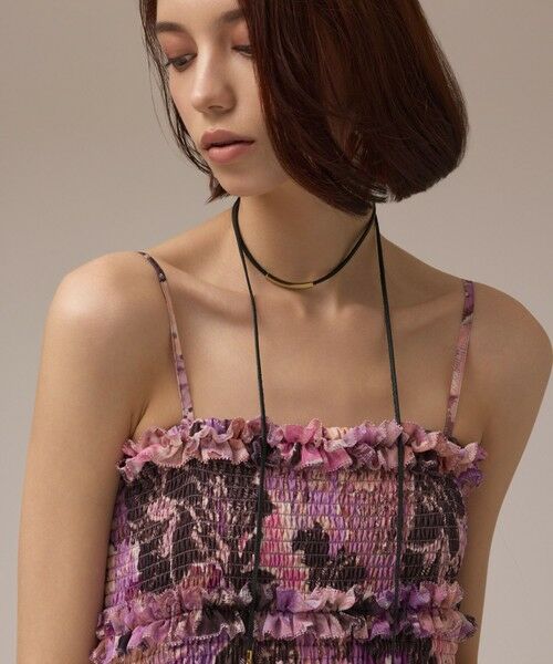 GRACE CONTINENTAL / グレースコンチネンタル ロング・マキシ丈ワンピース | タイダイリーフプリントワンピース | 詳細5