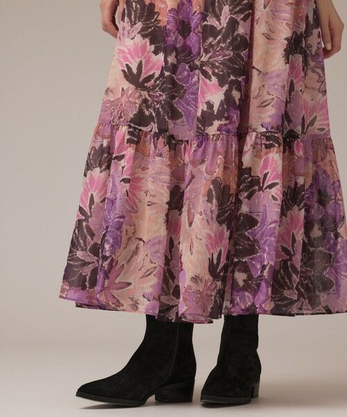 GRACE CONTINENTAL / グレースコンチネンタル ロング・マキシ丈ワンピース | タイダイリーフプリントワンピース | 詳細7
