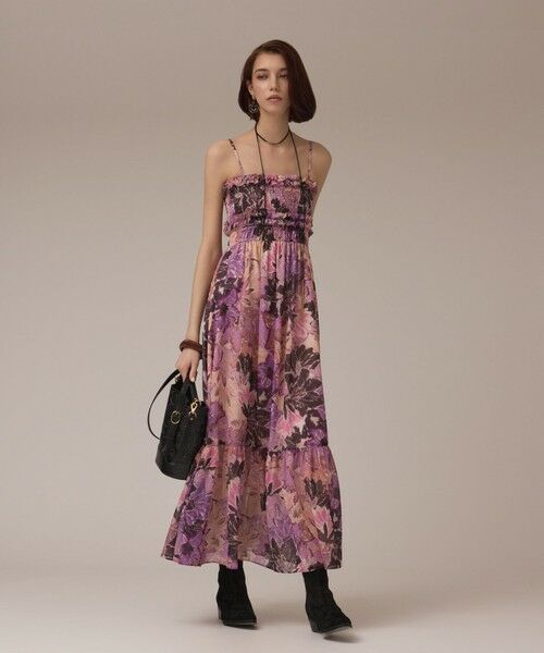 GRACE CONTINENTAL / グレースコンチネンタル ロング・マキシ丈ワンピース | タイダイリーフプリントワンピース | 詳細1