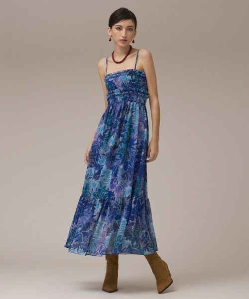 GRACE CONTINENTAL / グレースコンチネンタル ロング・マキシ丈ワンピース | タイダイリーフプリントワンピース | 詳細10