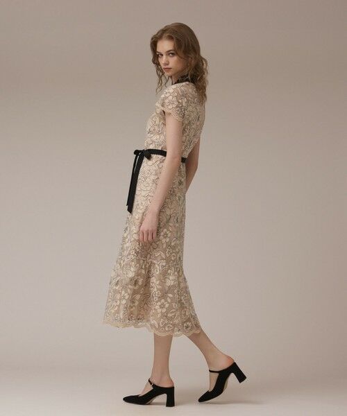 GRACE CONTINENTAL / グレースコンチネンタル ドレス | チュールフラワー刺繍ワンピース | 詳細1