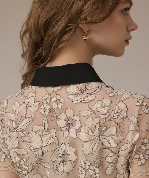 GRACE CONTINENTAL / グレースコンチネンタル ドレス | チュールフラワー刺繍ワンピース | 詳細11