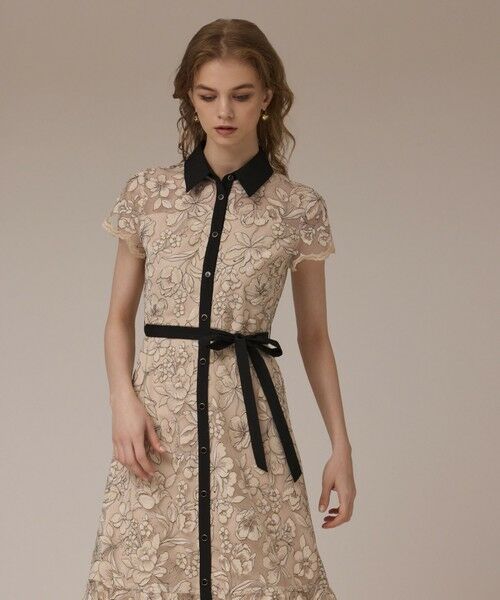 GRACE CONTINENTAL / グレースコンチネンタル ドレス | チュールフラワー刺繍ワンピース | 詳細3