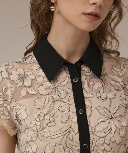 GRACE CONTINENTAL / グレースコンチネンタル ドレス | チュールフラワー刺繍ワンピース | 詳細6