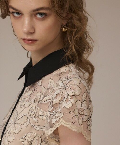 GRACE CONTINENTAL / グレースコンチネンタル ドレス | チュールフラワー刺繍ワンピース | 詳細8
