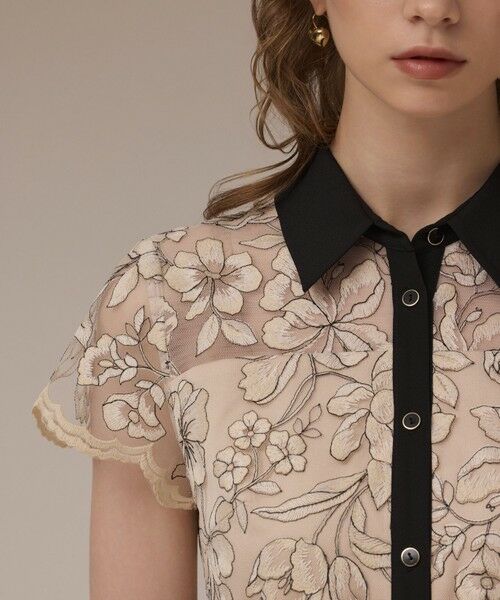 GRACE CONTINENTAL / グレースコンチネンタル ドレス | チュールフラワー刺繍ワンピース | 詳細9