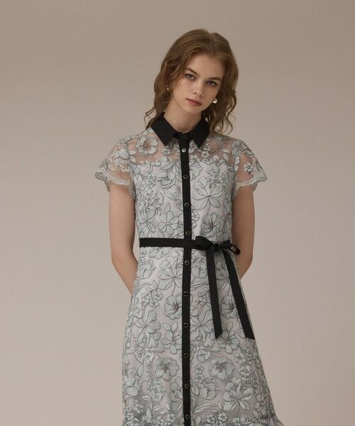 GRACE CONTINENTAL / グレースコンチネンタル ドレス | チュールフラワー刺繍ワンピース | 詳細25