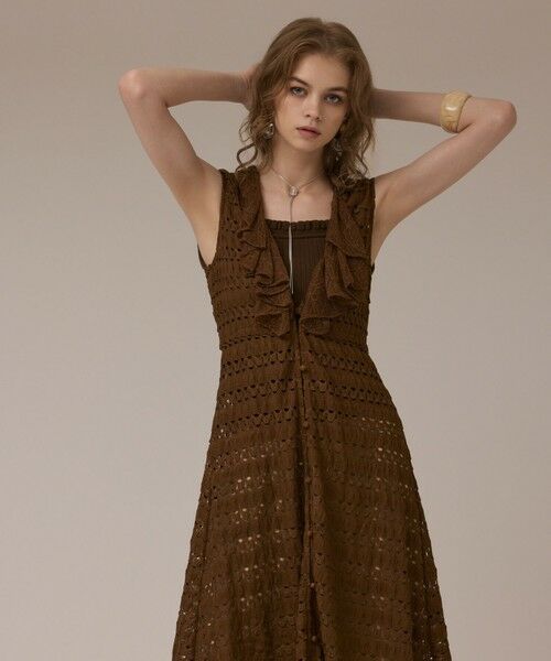 GRACE CONTINENTAL / グレースコンチネンタル カーディガン・ボレロ | レースロングカーディガン | 詳細3