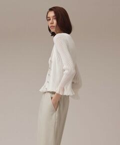 GRACE CONTINENTAL / グレースコンチネンタル カーディガン・ボレロ | シアーフリルニットカーディガン