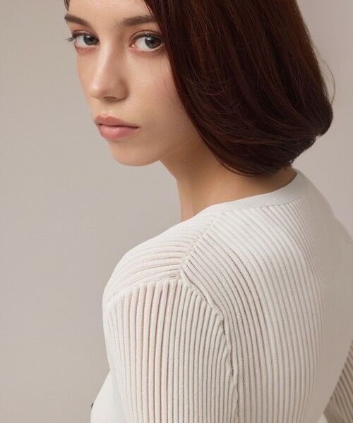 GRACE CONTINENTAL / グレースコンチネンタル カーディガン・ボレロ | シアーフリルニットカーディガン | 詳細6